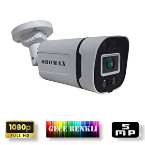 6 Kameralı Set - Yapay Zeka Özellikli Gece Renkli Gösteren 5 Mp Lensli 1080P FullHD Güvenlik Kamerası Seti 604w-9008