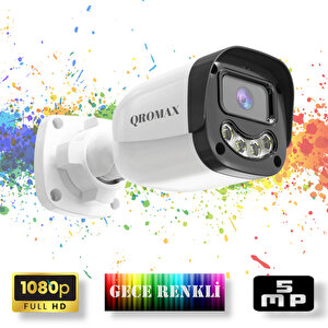 3 Kameralı Set - Gece Renkli Gösteren Hareket Algılayan 5MP SONY Lensli Warm Ledli Güvenlik Kamerası Seti 2304W-9004