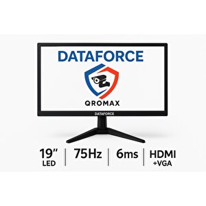DataForce 19" 75HZ 6 MS HDMI+VGA SESLİ HD LED MONİTÖR
