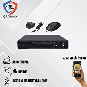 6 Kameralı Set - Yapay Zeka Özellikli İnsan Yüz Araç Tanımalı Gece Renkli Gösteren 5 Mp Sony Lensli 4 Warm Ledli Fullhd Güvenlik Kamerası Seti 3404w-9008m