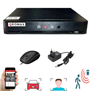 1 Kameralı Set - Yapay Zeka Özellikli İnsan Yüz Araç Tanımalı Gece Renkli Gösteren 5 Mp Sony Lensli 8 Warm Ledli Fullhd Güvenlik Kamerası Seti 908w-114