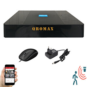 Qromax 1 Kameralı Set - Geniş Açılı Hareket Algılayan 2.8mm 5mp Sony Lensli Fullhd Güvenlik Kamerası Seti 4204-9004