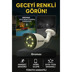 Gece Renkli Gösteren TurboHD 5Mp Lensli 8 Warm Ledli Güvenlik Kamerasi 3908W