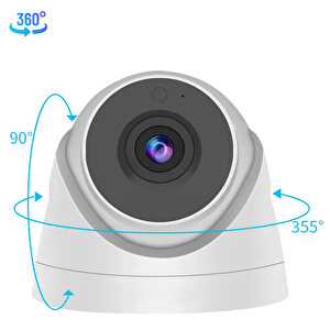 5 Kameralı Set - Araç İnsan Yüz Hareket Algılayan 1080p 5 Mp Sony Lens 6 Smart Led Dome Güvenlik Kamerası Seti D206sl