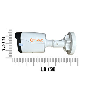 Qromax 10 Kameralı Set - Geniş Açılı Hareket Algılayan 2.8mm 5mp Sony Lensli Fullhd Güvenlik Kamerası Seti 4204-9016