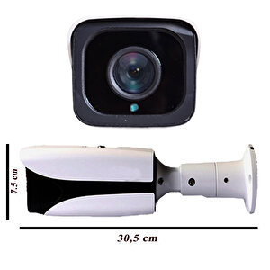 8 Kameralı Set - Hareket Algılayan 4 Array Ledli 5mp  Lensli 1080p Metal Kasa Güvenlik Kamerasi Seti 3004