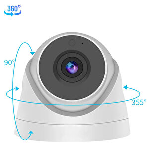 3 Kameralı Set - Araç İnsan Yüz Hareket Algılayan 1080p 5 Mp Sony Lens 6 Smart Led Dome Güvenlik Kamerası Seti D206sl-1