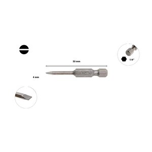 4 Mm Düz Bits 50 Mm Cb/620