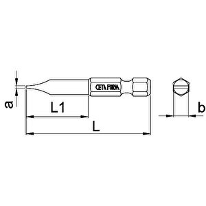 Ceta Form 4 Mm Düz Bits 50 Mm Cb/620