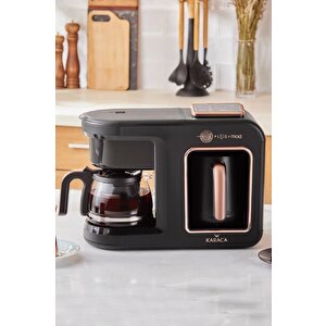 Karaca Hatır Plus Mod 5 In 1 Black Copper Konuşan Kahve Ve Çay Makinesi