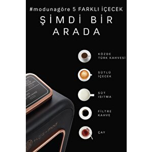 Karaca Hatır Plus Mod 5 In 1 Black Copper Konuşan Kahve Ve Çay Makinesi