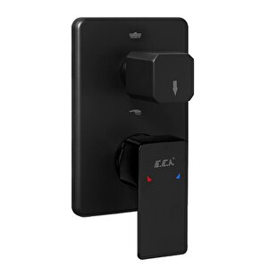 Eca Royal Ankastre Banyo Bataryası Sıva Üstü 2 Yollu Mat Siyah 102167251c1-kde