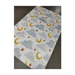 Halıcı Mustafa Kd-117 Beyaz Deri Taban Dijital Baskı Halı Çocuk Odası Halısı 160x230 cm