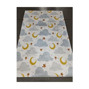 Halıcı Mustafa Kd-117 Beyaz Deri Taban Dijital Baskı Halı Çocuk Odası Halısı 160x230 cm