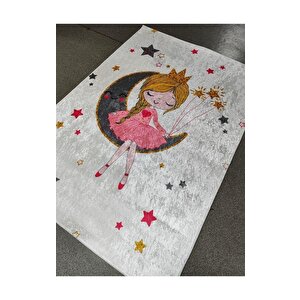 Halıcı Mustafa Kd-181 Pembe Deri Taban Dijital Baskı Halı Çocuk Odası Halısı 160x230 cm