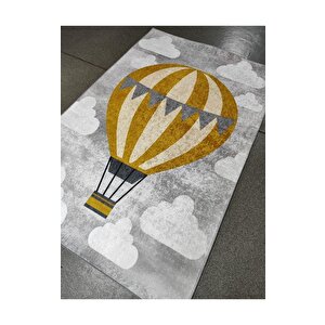 Halıcı Mustafa Kd-169 Gri Deri Taban Dijital Baskı Halı Çocuk Odası Halısı 160x230 cm