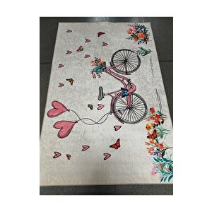 Halıcı Mustafa Kd-126 Pembe Deri Taban Dijital Baskı Halı Çocuk Odası Halısı 160x230 cm
