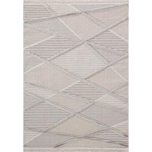 Soho 1087 Gri İskandinav Serisi Salon Oturma Yatak Odası Halısı 160x230 cm