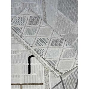 Soho 1087 Gri İskandinav Serisi Salon Oturma Yatak Odası Halısı 160x230 cm