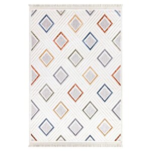 İndia 3016 Renkli İskandinav Serisi Salon Oturma Yatak Odası Halısı 160x230 cm