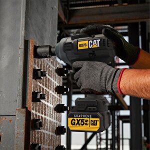 Cat Dx73g 18volt 5.0 Ah. Graphene Çift Akülü 1700/2100nm Kömürsüz Profesyonel Şarjlı Somun Sıkma