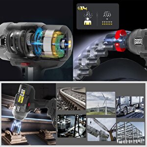 Cat Dx73 18volt 4.0 Ah. Çift Akülü 1700/2100nm Kömürsüz Profesyonel Şarjlı Somun Sıkma