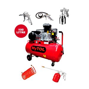 Mytol My14302 2hp 100l Yağlı Hava Kompresörü 5 Li Havalı Set