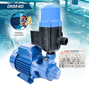 Rowemax İbeltech Bakir-dkm60 0.37kw  0.5hp  1" Bakır Sargılı Paket Hidrofor Sistem Su Pompa Motoru