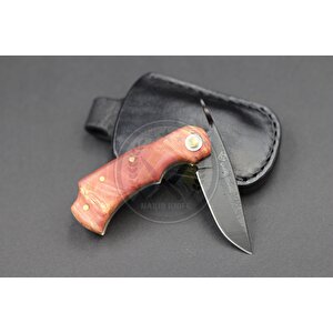 Stabilize Mapple Burl Ağacı Sap Kuyruk Milli Bushcraft Namlu Mini Çakı