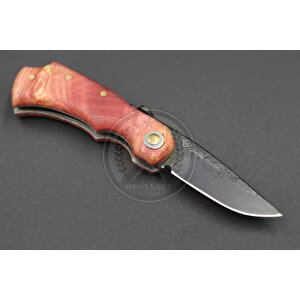 Stabilize Mapple Burl Ağacı Sap Kuyruk Milli Bushcraft Namlu Mini Çakı
