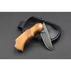 Stabilize Mapple Burl Ağacı Sap Kuyruk Milli Bushcraft Namlu Mini Çakı