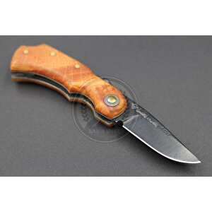 Stabilize Mapple Burl Ağacı Sap Kuyruk Milli Bushcraft Namlu Mini Çakı