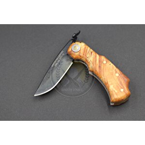 Stabilize Mapple Burl Ağacı Sap Kuyruk Milli Bushcraft Namlu Mini Çakı