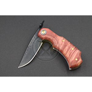 Stabilize Mapple Burl Ağacı Sap Kuyruk Milli Bushcraft Namlu Mini Çakı
