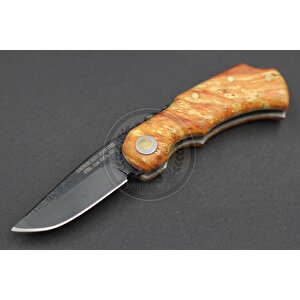 Stabilize Mapple Burl Ağacı Sap Kuyruk Milli Bushcraft Namlu Mini Çakı
