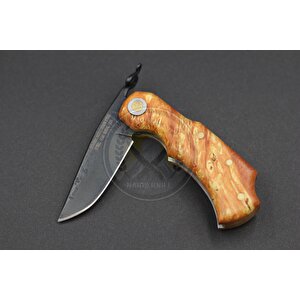 Stabilize Mapple Burl Ağacı Sap Kuyruk Milli Bushcraft Namlu Mini Çakı