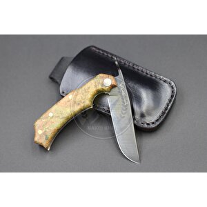 Stabilize Kayın Uru Sap Kuyruk Milli Bushcraft Namlu Çakı