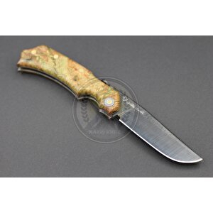 Stabilize Kayın Uru Sap Kuyruk Milli Bushcraft Namlu Çakı