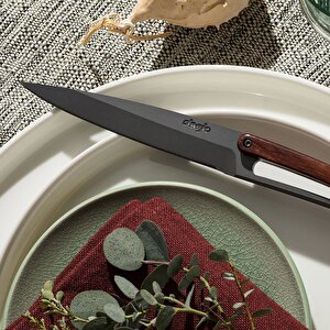 6 Deejo Steak Knives Serrated, Coral Wood Bıçak Seti