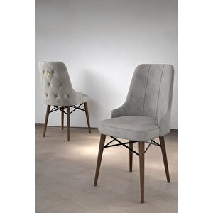 Zümra Serisi, Meşe Desen 80x132 Açılabilir Mdf Mutfak Masası Takımı 4 Adet Sandalye