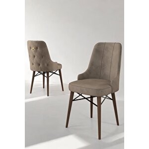 Zümra Serisi, Meşe Desen 80x132 Açılabilir Mdf Mutfak Masası Takımı 4 Adet Sandalye
