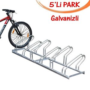 Bisiklet Park Yeri Bisiklet Park Demiri Galvanizli 5'li Bisiklet Park İstasyonu 40x200 Cm