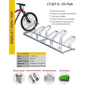 Bisiklet Park Demiri Bisiklet Park İstasyonu Galvanizli 6lı Bisiklet Park Alanı