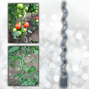 20 Adet 150 Cm Metal Spiral Bitki Destek Çubuğu Hobi Bahçesi Bitki Bağlama Teli Sebze Ve Çiçek Teli