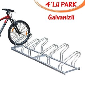 Bisiklet Park Yeri Bisiklet Park Demiri Galvanizli 4'lü 40x160 Cm