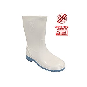 Beyaz Kısa Gıda Çizmesi 36-37