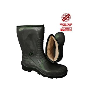 Pvc Soğuk Hava Iş Av Outdoor Kar Çizmesi - Peluş Astar - Kaymaz - Su Geçirmez 40