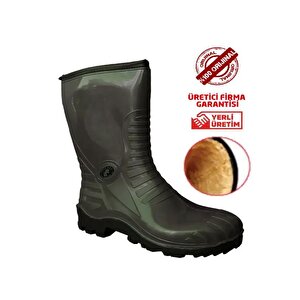 Pvc Soğuk Hava Iş Av Outdoor Kar Çizmesi - Peluş Astar - Kaymaz - Su Geçirmez 41