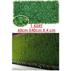 1 Adet Botanik Dikey Bahçe Peyzaj Dekoratif Yapay Bitki Duvar Kaplama Panel Şimşir Tabaka Çiçek Duvar