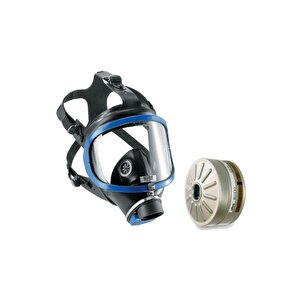 X-plore 6300 Tek Filtreli Tam Yüz Gaz Maskesi + Rd40 A2b2e2k1 Filtresi